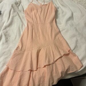 Chic Peach Sleeveless Dress